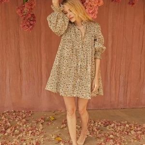 DÔEN Mini Dulcie Dress in Liberty Cream Poppy Bell Floral